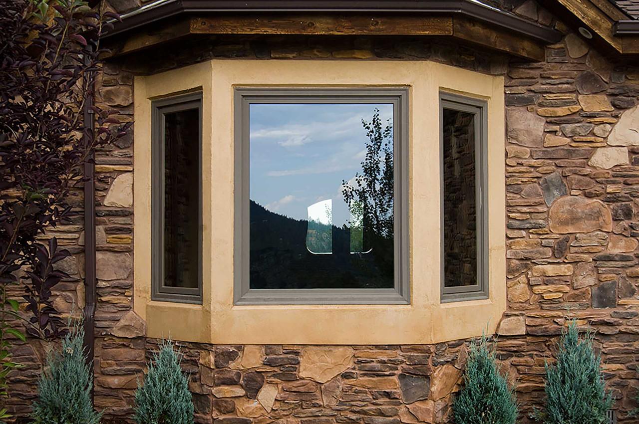 Modern bay window exterior
