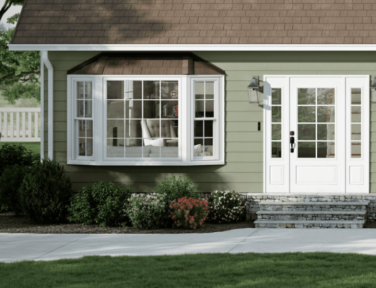 Window exterior bay siding house trim ideas paint color colors roof windows door front curved garage houses farmhouse stone design